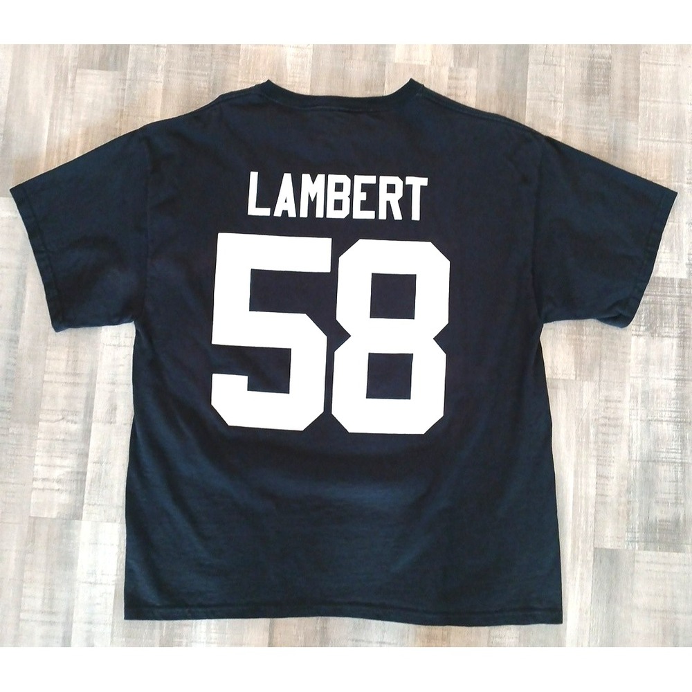 Jack Lambert #58 Pittsburgh Steelers XL T shirt Front Back Print Black Pro Line